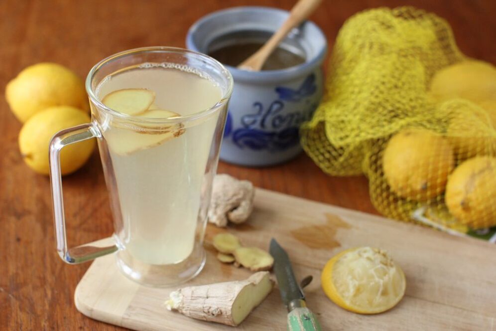 لیموناد زنجبیل با عسل و آب لیمو